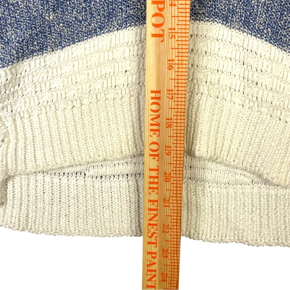 Zadig & Voltaire Women Knit Sweater Bea Openwork Striped White Cropped Size XS - Picture 14 of 15